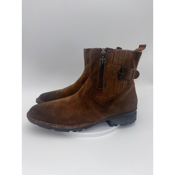 MARK NASON Lounge U Rock Boot‎ Cross Brown Suede Leather Shoe Mens Buckle Chukka main image 7
